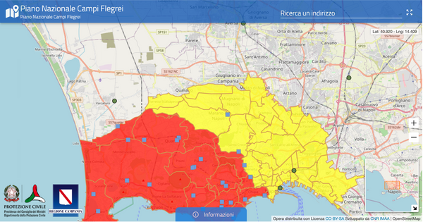 Mappa Interattiva Piano nazionale di protezione civile Campi Flegrei